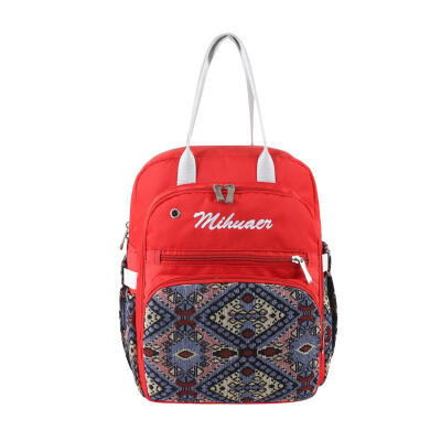 

Ethnic Women Mummy Storage Floral Print Backpack Baby Nursing Bag Handbag