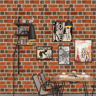 

〖Follure〗Simulation Brick Stone Rustic Effect Self-adhesive Wall Sticker Home Decor A