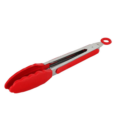 

Stainless Steel Kitchen Restaurant Tongs Food BBQ Cooking Non-Stick Silicone Tip