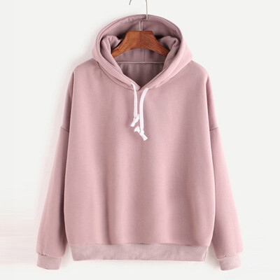 

3 color Hoody Collar long sleeve girls hoodies thin Clothes harajuku Women hoodies solid women hoodies sweatshirts