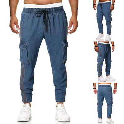 

Tailored Fashion Mens Casual Jeans Destroyed Denim Knee Length Hole Ripped Pants