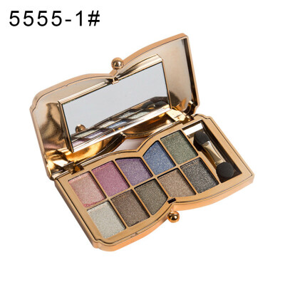 

Colour Geometry 10 Colors Shimmers Glitter Eyeshadow Makeup Palette with Brush