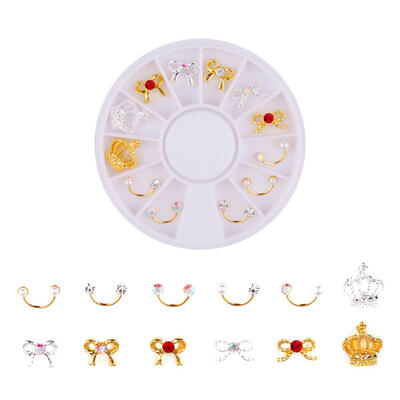 

1 Bag Nail Art Glitter Stickers Alloy Diamond Hollow Out Nail Decoration