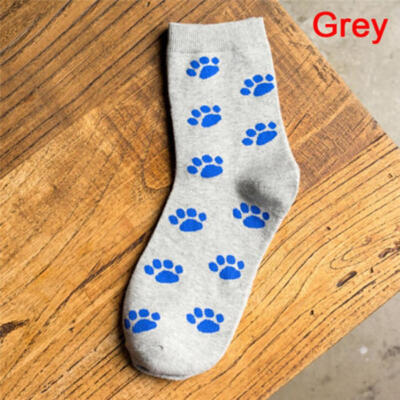 

Women Girls Cartoon Egg Cloud Dog Paw Print Elastic Autumn Winter Soft Socks