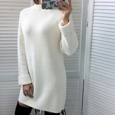 

〖Follure〗 Womens Casual Long Sleeve Jumper O Neck Sweaters Dress