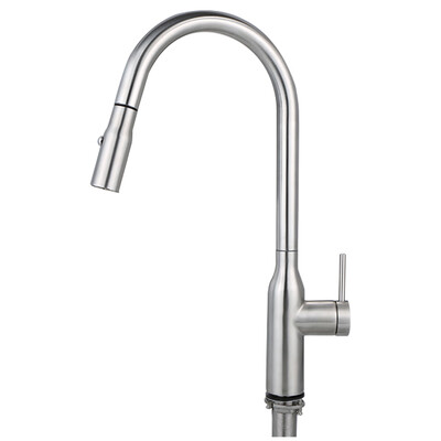 

Kitchen Faucet Pull-out Spray Head 2-Function with Check Valve Pull Down Spray Head G12 Replacement Nozzle Brushed Nickle