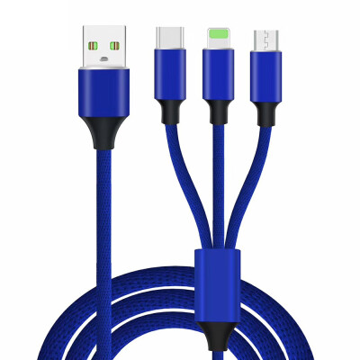 

3 in 1 Charging Cable Lightning Type-C Micro USB Quick Charge Cable Data for iPhone  XR  Max X 8 7 iOS Devices Samsung Galaxy