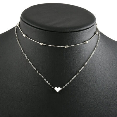 

New Fashion Lovely Style Love Heart Adjustable Necklace Chain Choker Necklace For Gift