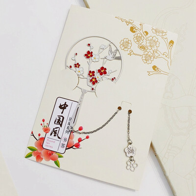 

Plum blossom hollow metal bookmark Chinese style gift