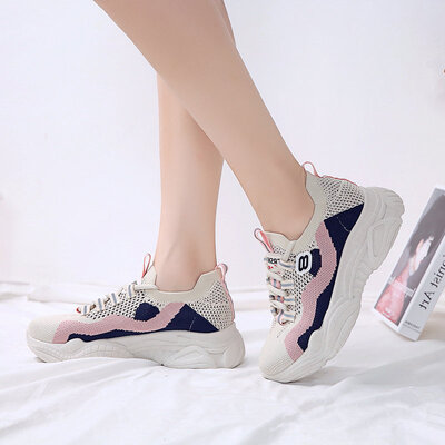 

Luminous fluorescent Torre shoes female summer ins white sneakers Joker summer mesh breathable tide