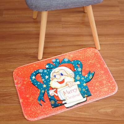 

Siaonvr Cartoon Christmas Carpet Anti-slip Mat Door Mat Household Bathroom Mat