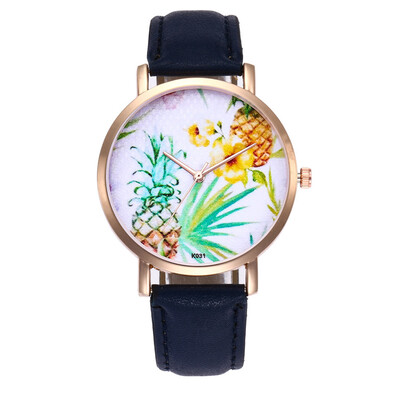 

2018 Cute Pineapple Fruit Watches Women Ladies Quartz Watch Fashion Casual PU Leather Analog Wristwatch montre femme relogio &Ff