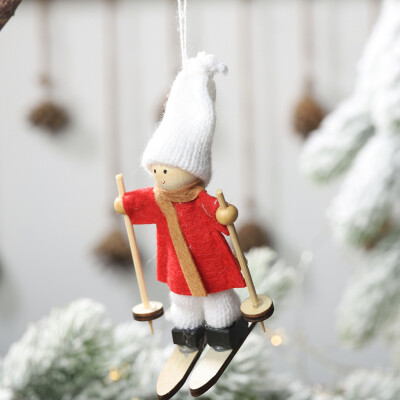 

Tailored Christmas Decoration Non-woven Ski Snowman Small Ornaments Doll Pendant