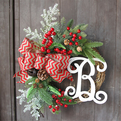 

Tailored Christmas Wreath Door Wall Ornament Garland Decoration Christmas Present 37CM