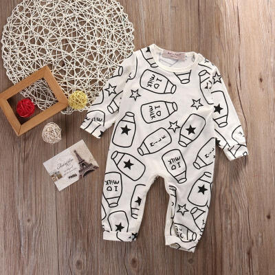 

Top Baby Kids Boy Girl Infant Romper Jumpsuit Bodysuit Cotton Clothes Outfit Set