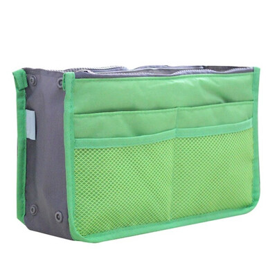 

Organizer Insert Bag Women Nylon Travel Insert Organizer Handbag Purse Large liner Lady Makeup Cosmetic Bag Cheap Female Tote