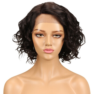 

Noble Peruvian Wavy Human Hair Wigs Remy Water Wave Wig Perruque Cheveux Humain Free Shipping