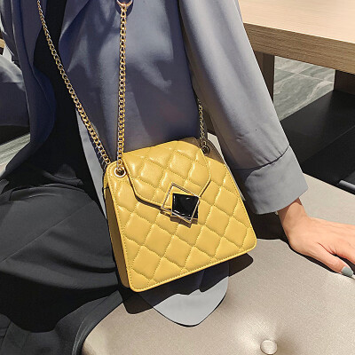 

Small bag female 2019 autumn new chain bag female bag rhombic chain shoulder slung bag texture small square bag