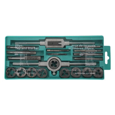 

Alloy Steel Tap&Die Set with Adjustable Wrench Twisted Hand Tools Hands Screw Taps