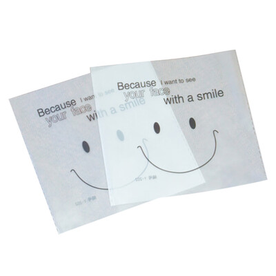 

50100 Pcs Candy Cookie Plastic Bags Self-adhesive Smile Face Baking Packing Bags