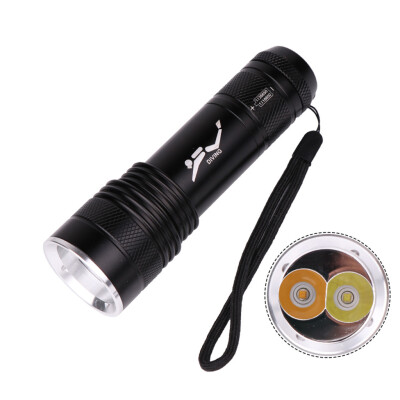 

Saidsome Professional T6 LED Diving Flashlight Yellow And White Light Source Flashlight flashlight lamp