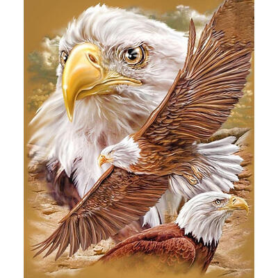 

5D DIY Full Drill Diamond Painting Eagle Cross Stitch Embroidery Mosaic Kit