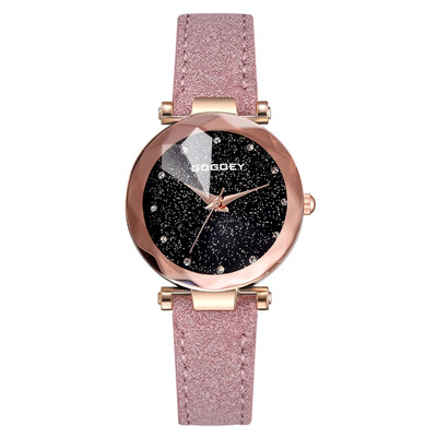 

Luxury Women Watches Starry Sky Dot Dial Ladies Quartz Wristwatch Casual Leather Strap Clock Dress Gift Female Zegarki Damskie