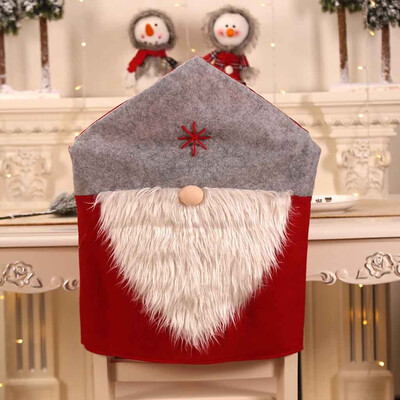 

〖Follure〗Party Christmas Decoration Santa Claus Table Red Hat Decor Dinner Chair Cover