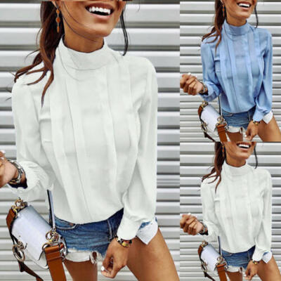 

US Women Chiffon Casual Tunic Autumn Top Long Sleeve Kaftan Baggy Blouse T-Shirt