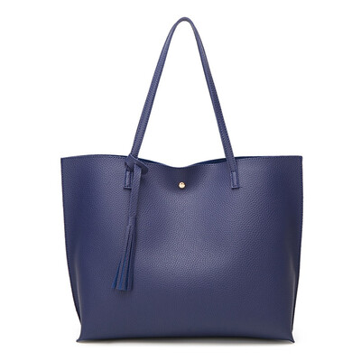 

Gobestart Women Fashion Fringe Solid Large Capacity Shopping Shoulder Tote Handbag Bags