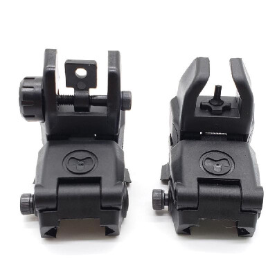 

Outdoor Tactical Folding Front&Rear Flip Up Backup Sights Set Cap Pistol Appearance Change Accessories