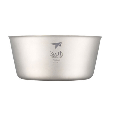 

Titanium Bowl 550ml Heat-insulation Camping Outdoor Tableware Portable Picnic