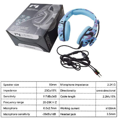 

ONIKUMA K1-B 35mm Gaming Headset Over Ear Headphones with Noise Cancelling Microphone Mute & Volume Control for PS4 New Xbox One