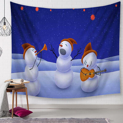 

Siaonvr Christmas Tapestry Santa Print Wall Hanging Tapestry Art Home Decor
