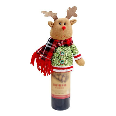 

New Christmas Wine Bottle Cover Christmas Wine Bottle Decoration