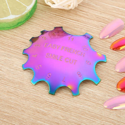 

Greensen Manicure Easy French Smile Line Cut Edge Trimmer Nail Art Template Tool