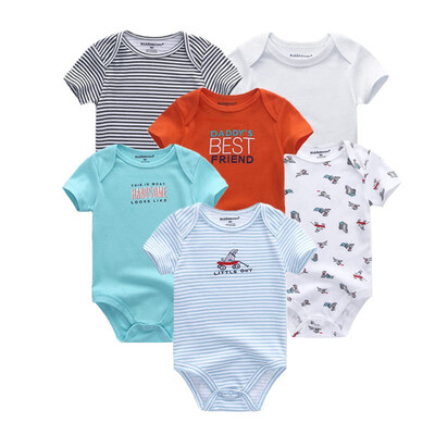 

Kiddiezoom 6PCS Baby Girls Clothes Bodysuits Cotton 0-12M Sleepwear For Babies Baby Boys Clothes Rompers Jumpsuit Infant Newborn