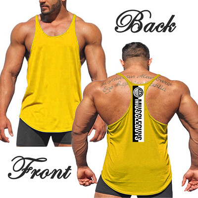

SUNSIOM Men Gym Muscle Shirt Tank Top Sport Bodybuilding Stringer Fitness Athletic Vest