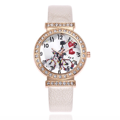 

New womens watch dial with diamond tree belt quartz watch