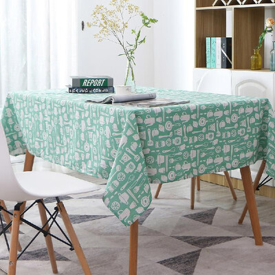 

Tablecloth Rectangle Table Cloth Cotton Linen Wrinkle Free Anti-Fading Tablecloths Washable Dust-Proof Table Cover for Dining Kit