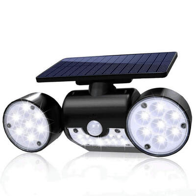 

Oasismall Outdoor Solar LED Light Rotatable Motion Sensor Wall Lamp Waterproof Spotlights