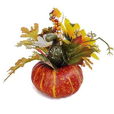 

Halloween Pumpkin Decorations Artificial Lifelike Maple Leaf Fake Realistic Natural Pumpkins Shape Plants Vegetables Autumn Orname