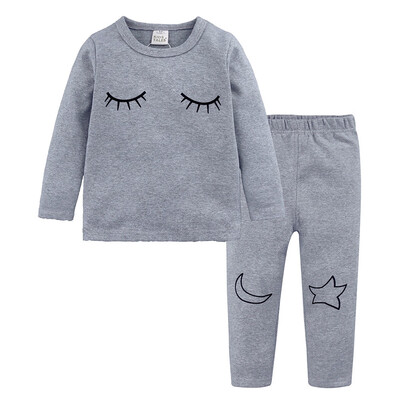 

Toddler Baby Boy Girl Kids Print Tops T-shirt Pants Pajama Sleepwear 2Pcs Set