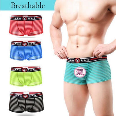 

Men´s Sheer See Through Boxer Briefs Mesh Underwear Shorts Trunks Underpants