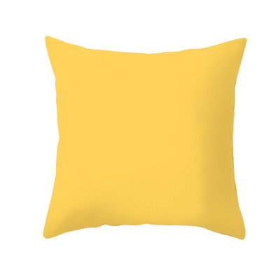 

〖Follure〗Yellow Polyester Pillow Case Sofa Car Waist Throw Cushion Cover Home Decoration