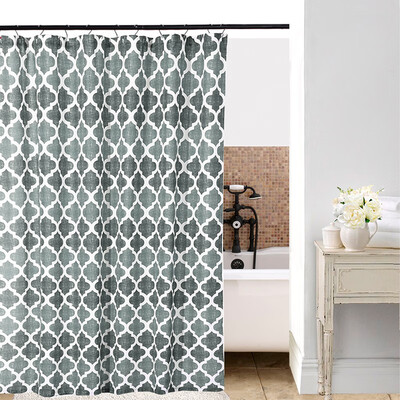 

Bladies bamboo Moroccan Shower Curtain Geometric Trellis Print Bathroom Decorative Curtains 4685