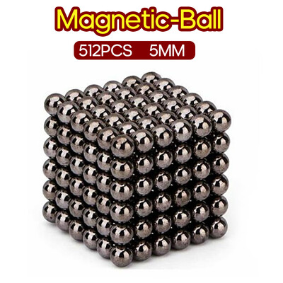

512PCS Magnetic-Ball 5mm Building Toy Simple Design Office Adults Stress Relief Toys