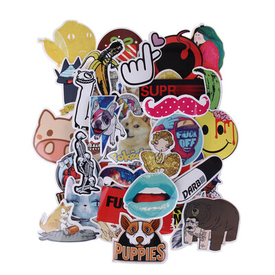 

50PCS Waterproof Funny Doodle Sticker Luggage Suitcase Bike Laptop Skateboa