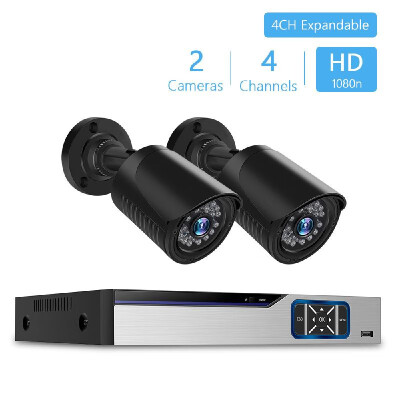 

Home Security Camera System 4Channel H264 Security Digital Video Recorder 2pcs 1080P Surveillance Cameras Motion Detection and