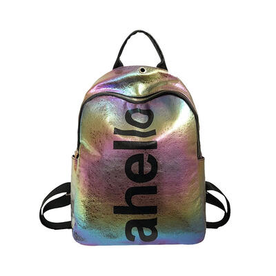 

Fashion Women Preppy Letter Print PU Backpack School Bags Shoulder Bag